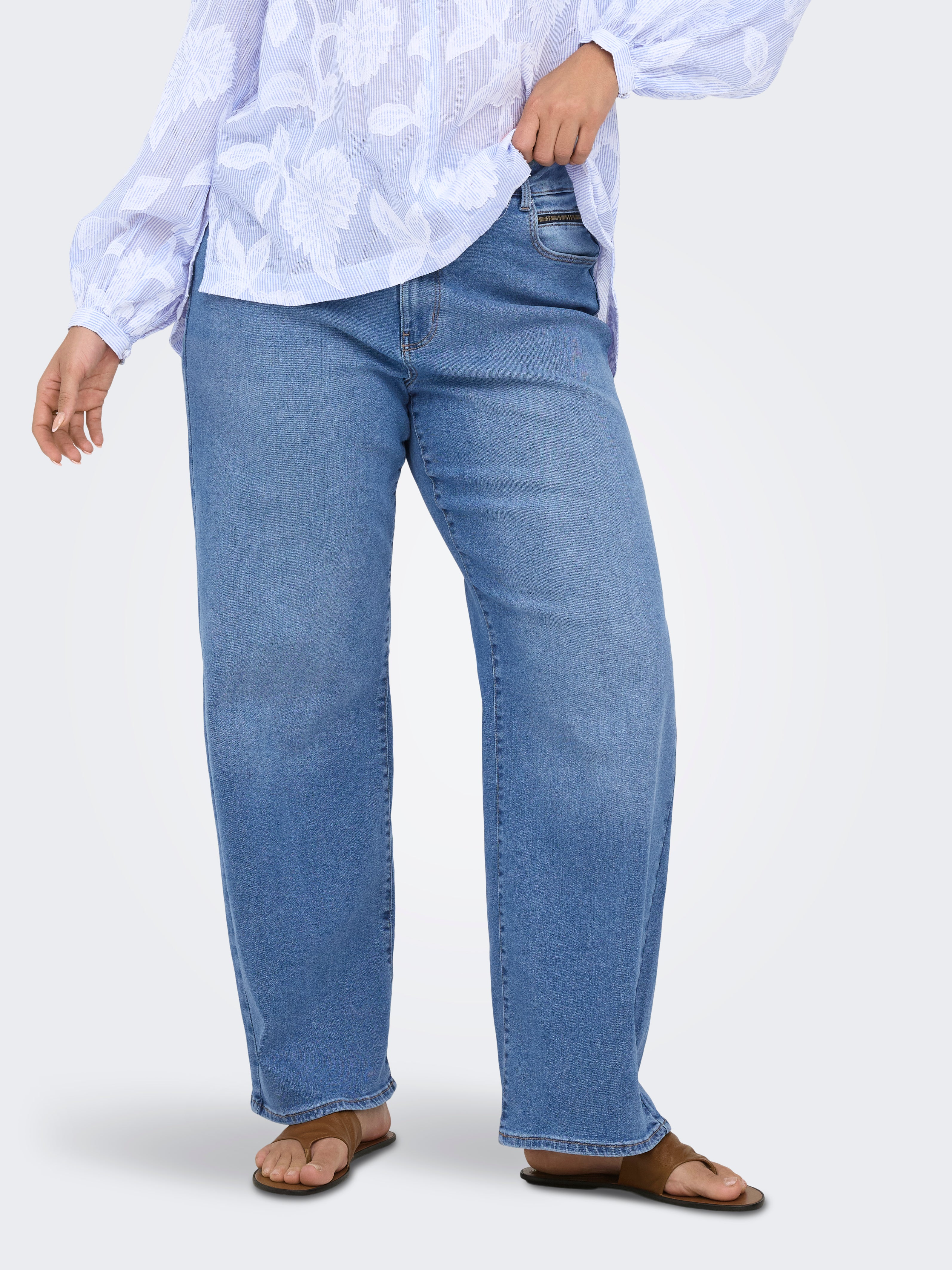 Carmadison Hohe Taille Weiter Beinschnitt Jeans