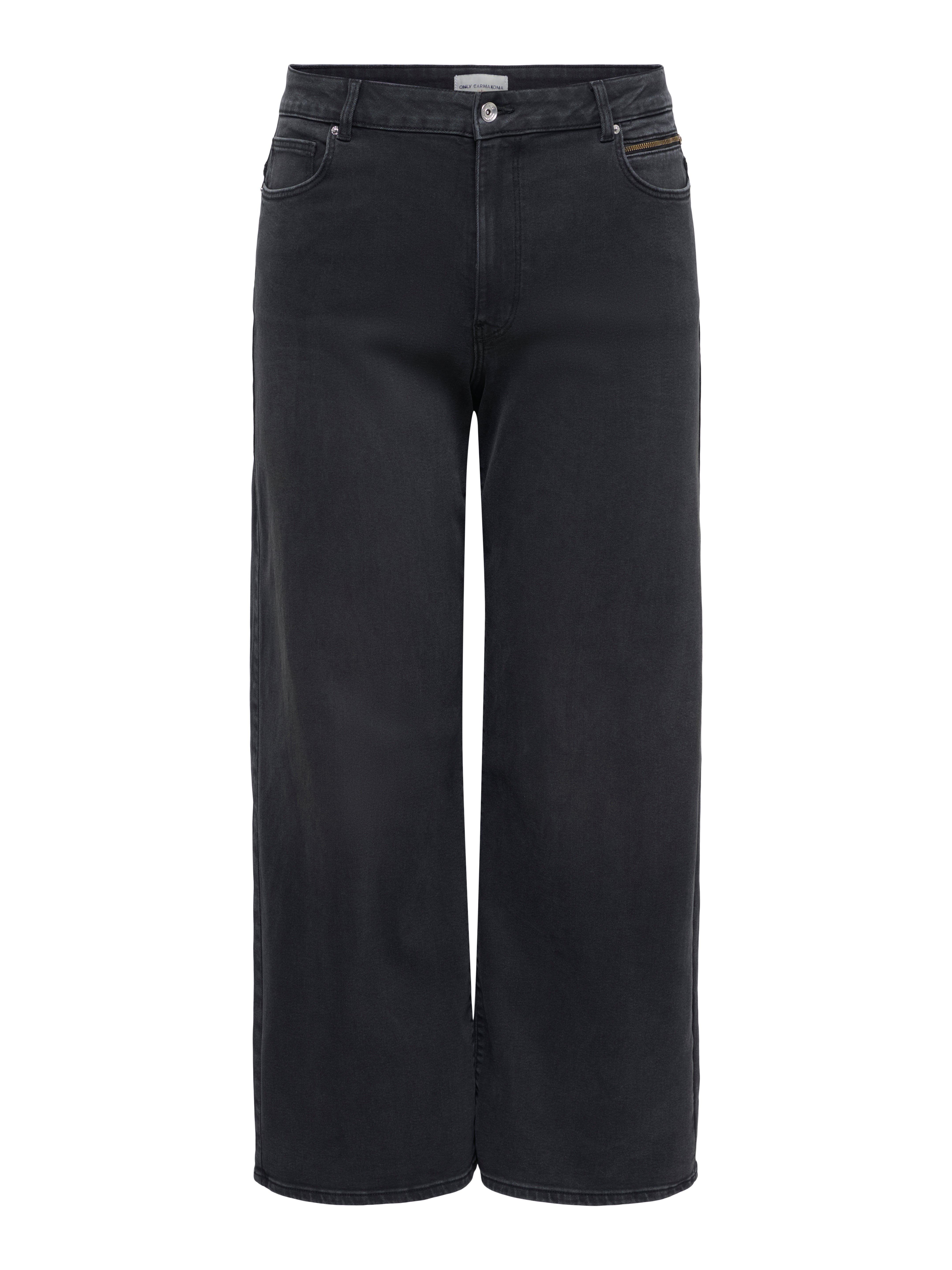 Thumbnail - Carmadison Hohe Taille Weiter Beinschnitt Jeans