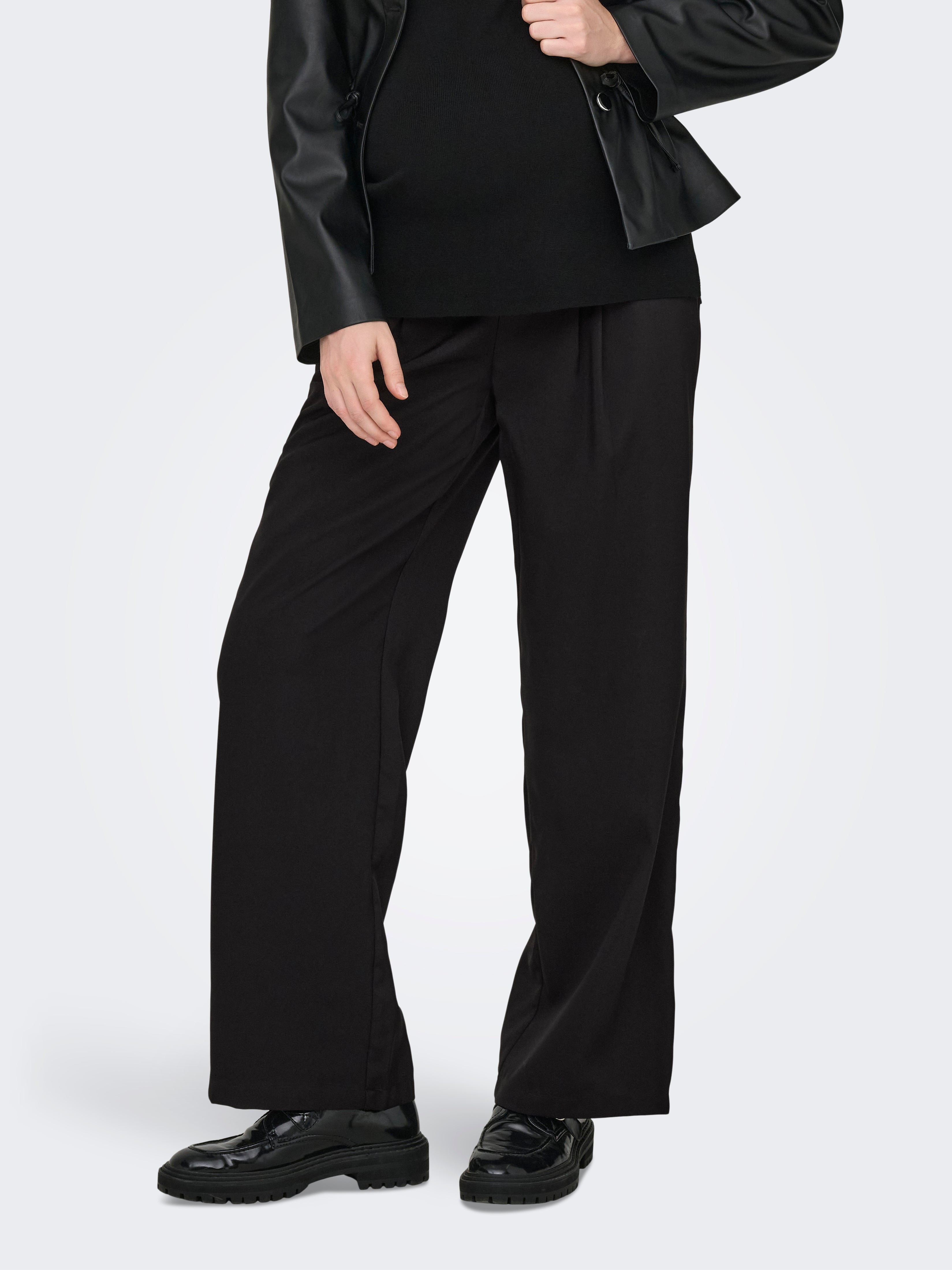 Olmpleat Gerade Geschnitten, Verjüngt Hose Mit Weitem Beinschnitt