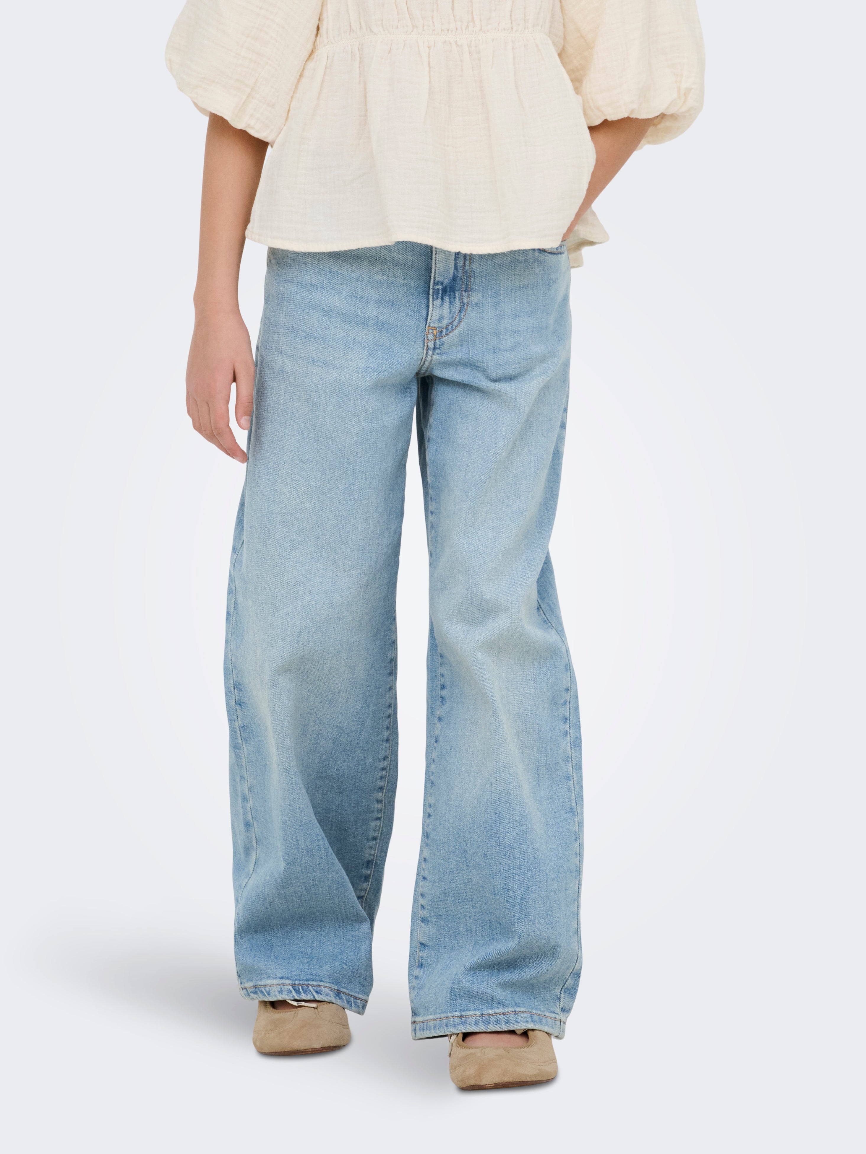 Kogbroome Hohe Taille Weiter Beinschnitt Jeans