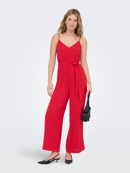 Tutina Jumpsuit Donna Estiva - Pagliaccetto Corto Con Canotta, Salopette Elegante In Jeans Per Cerimonie E Tempo Libero. Taglie Comode, Look Moderno.