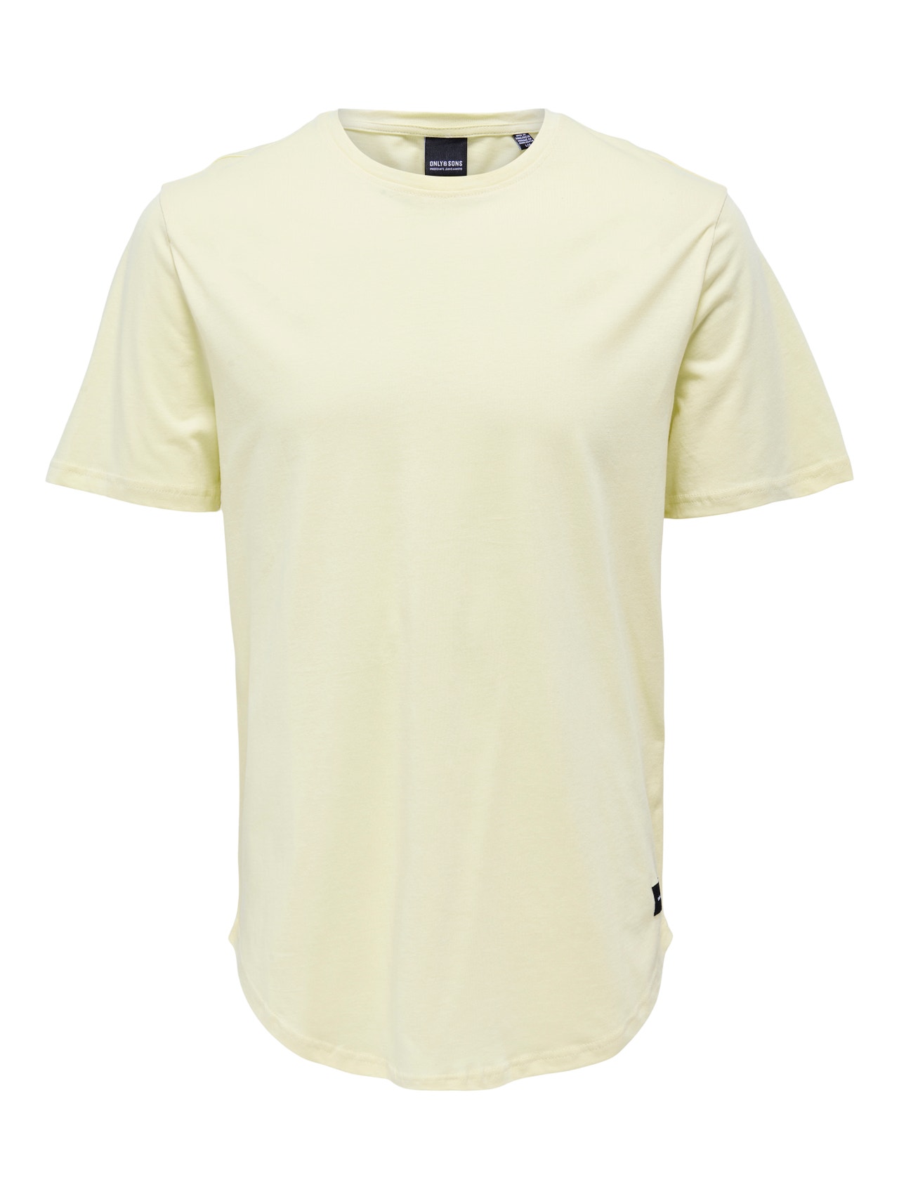 ONLY & SONS Long Line Fit O-ringning T-shirt -Mellow Yellow - 22002973