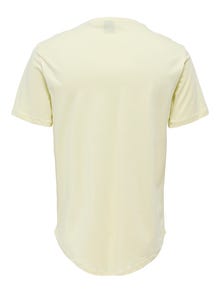 ONLY & SONS Long o-neck t-shirt -Mellow Yellow - 22002973