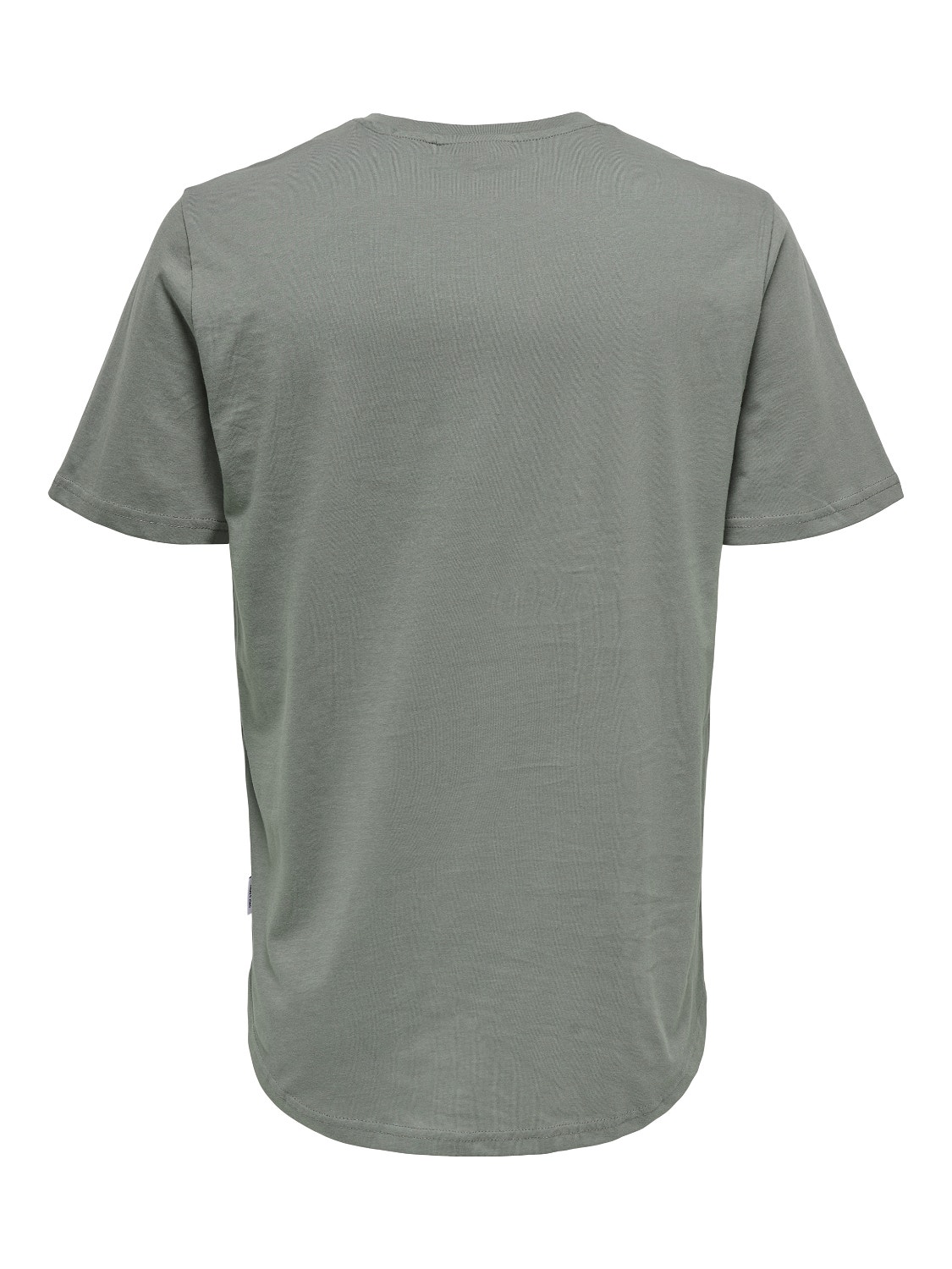 ONLY & SONS T-shirts Long Line Fit Col rond -Castor Gray - 22002973