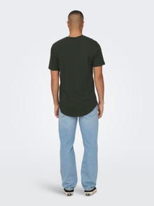 ONLY & SONS Long Line Fit O-hals T-skjorte -Rosin - 22002973