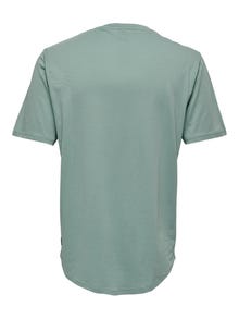 ONLY & SONS Lang o-hals t-shirt -Chinois Green - 22002973