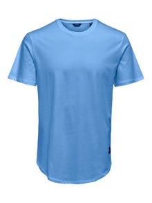 ONLY & SONS Long line fit O-hals T-shirts -Marina - 22002973