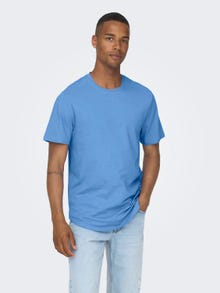 ONLY & SONS Long o-neck t-shirt -Marina - 22002973