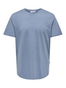 ONLY & SONS Long line fit O-hals T-shirts -Flint Stone - 22002973