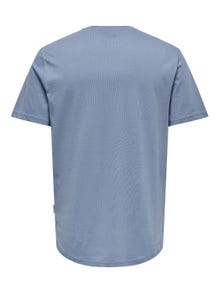 ONLY & SONS Long Line Fit O-ringning T-shirt -Flint Stone - 22002973
