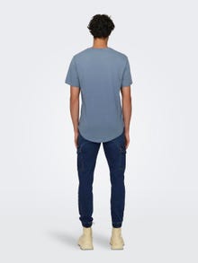 ONLY & SONS Long line fit O-hals T-shirts -Flint Stone - 22002973