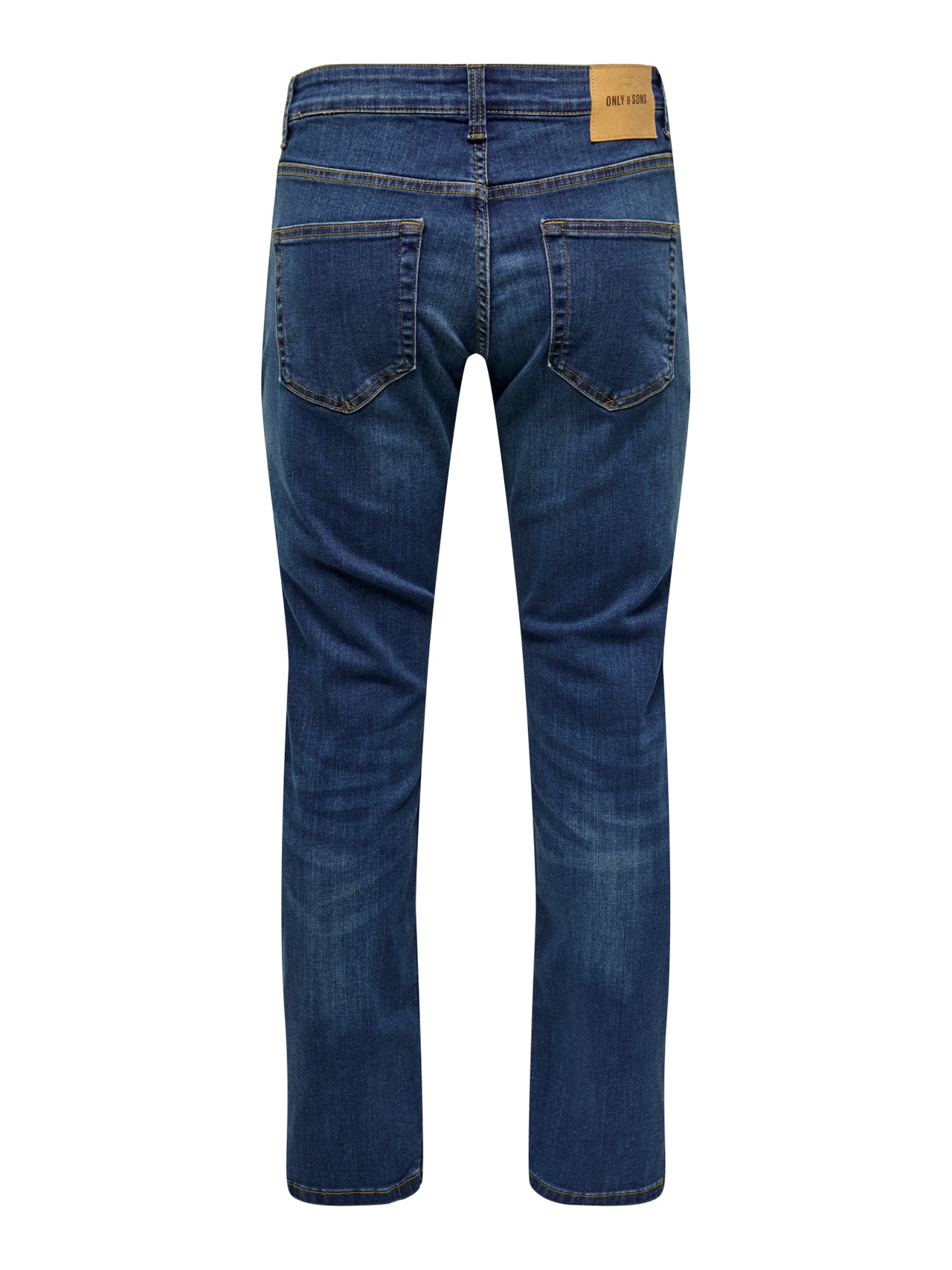 ONLY & SONS Regular Fit Mid waist Jeans -Medium Blue Denim - 22005076