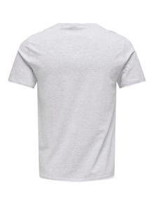ONLY & SONS Normal passform O-ringning T-shirt -White - 22005108