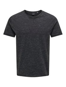 ONLY & SONS Normal geschnitten Rundhals T-Shirt -Black - 22005108