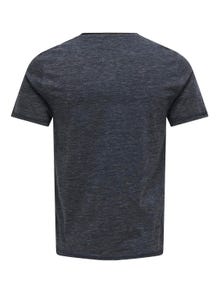 ONLY & SONS O-neck t-shirt -Dark Navy - 22005108