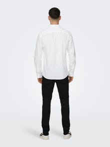 ONLY & SONS Camisas Corte slim Cuello abotonado -White - 22006479