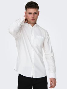 ONLY & SONS Camisas Corte slim Cuello abotonado -White - 22006479