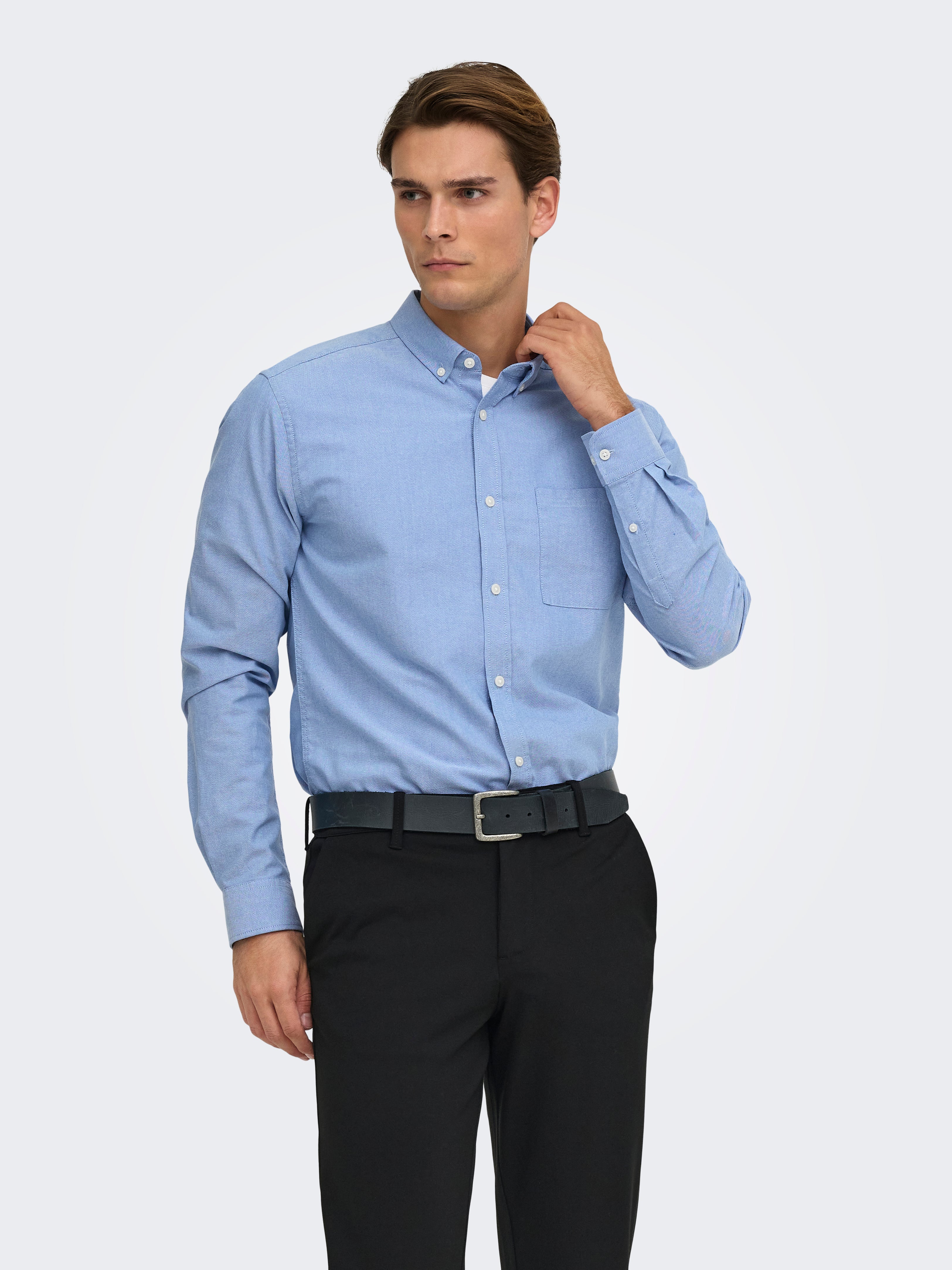 Weihnachtshemd Für Männer - Slim Fit, Langarm, Mit Lustigen Weihnachtsmotiven Für Party & Feier