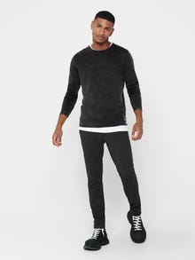 ONLY & SONS Regular Fit Crew neck Pullover -Black - 22006806