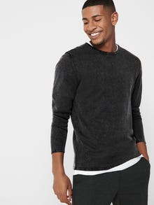 ONLY & SONS Pull-overs Regular Fit Col ras du cou -Black - 22006806