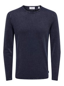 ONLY & SONS Regular fit Ronde hals Pullover -Dress Blues - 22006806