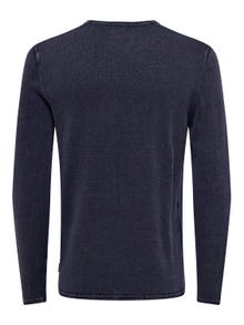 ONLY & SONS Regular fit Ronde hals Pullover -Dress Blues - 22006806