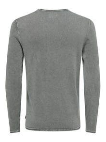 ONLY & SONS Normal passform Rundringning Pullover -Castor Gray - 22006806