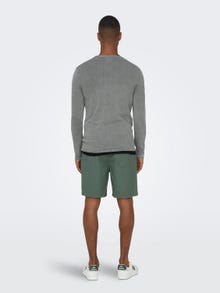 ONLY & SONS Normal geschnitten Rundhalsausschnitt Pullover -Castor Gray - 22006806