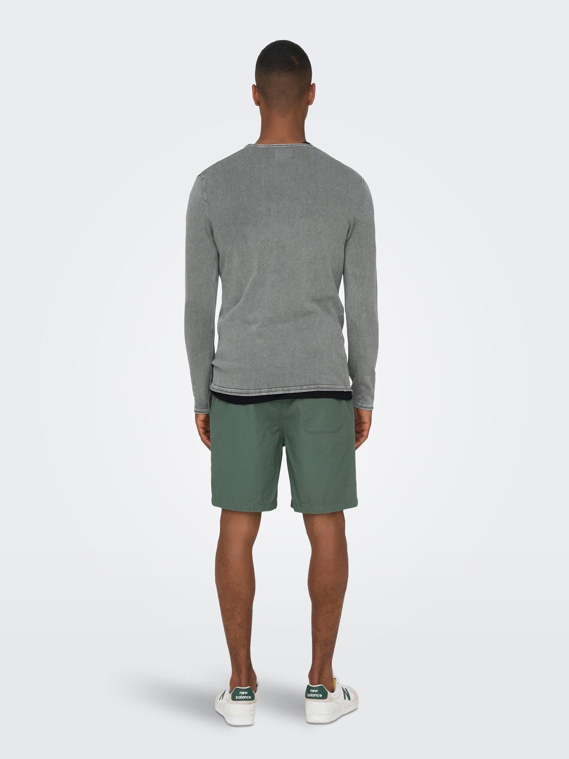 ONLY & SONS Normal passform Rundringning Pullover -Castor Gray - 22006806