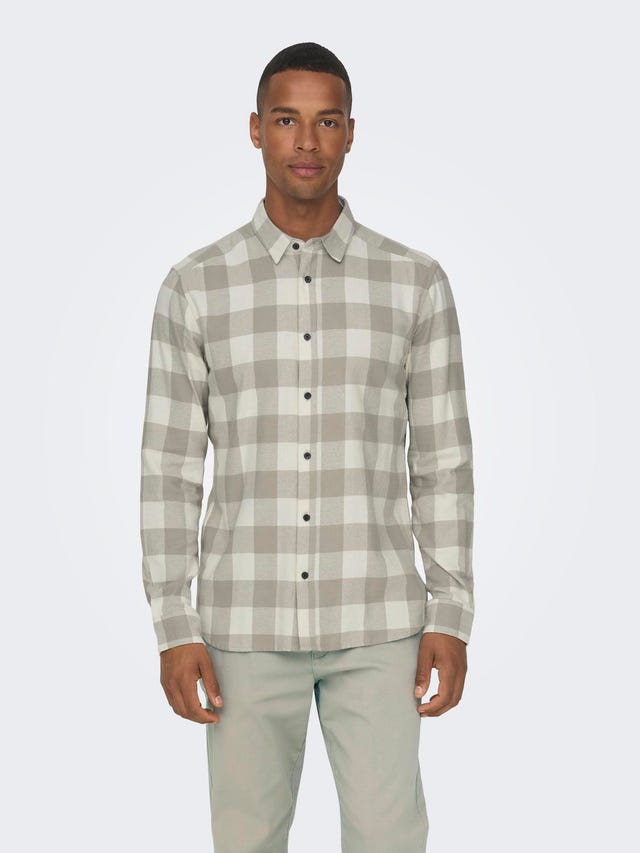 ONLY & SONS Camisas Corte slim Cuello de camisa - 22007112