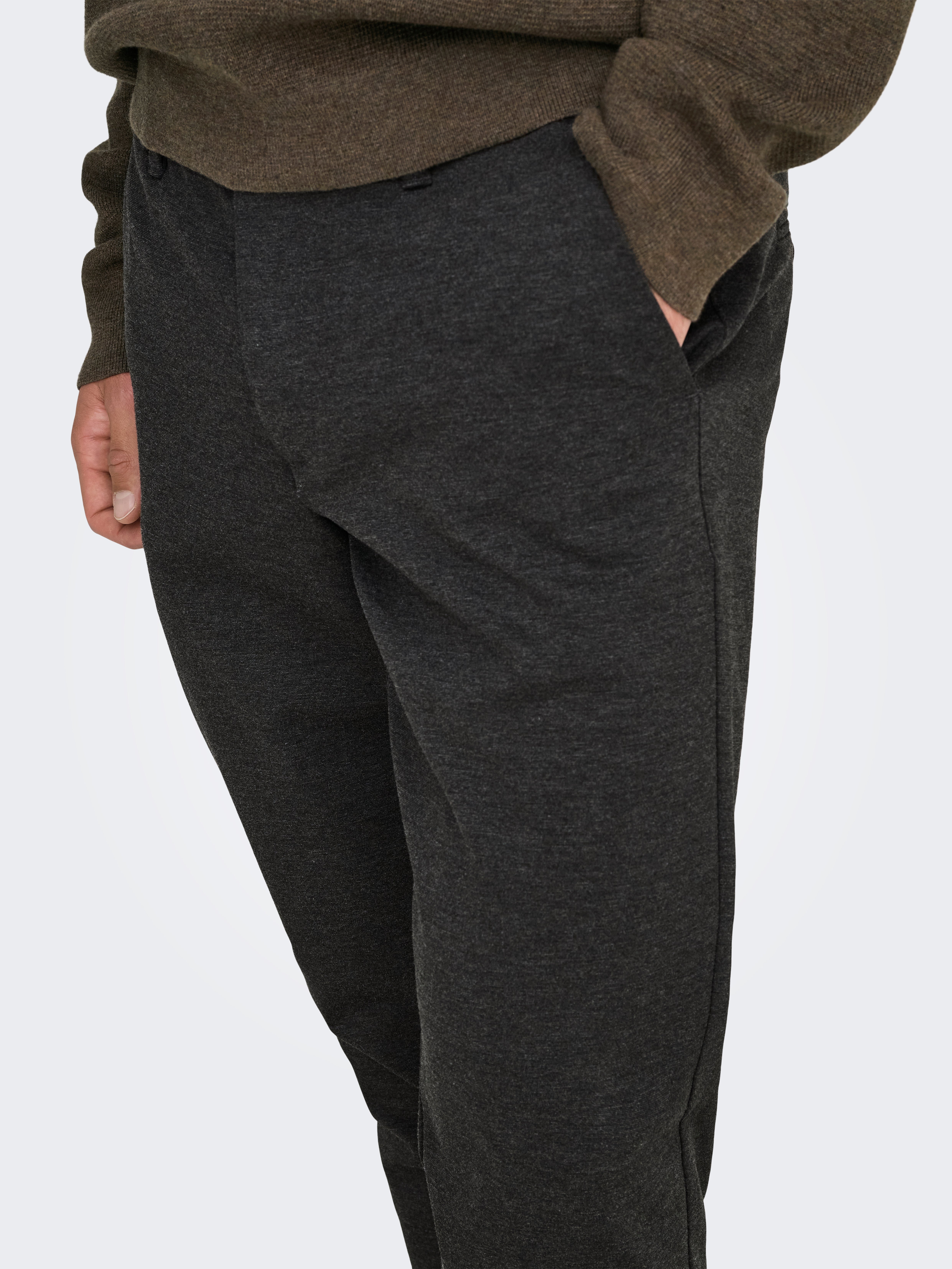 Only & Sons Herren Chino Hose ONSMARK Slim Fit – Aus Weichem Jersey, Mit Elasthan-Anteil, Vielseitig Tragbar