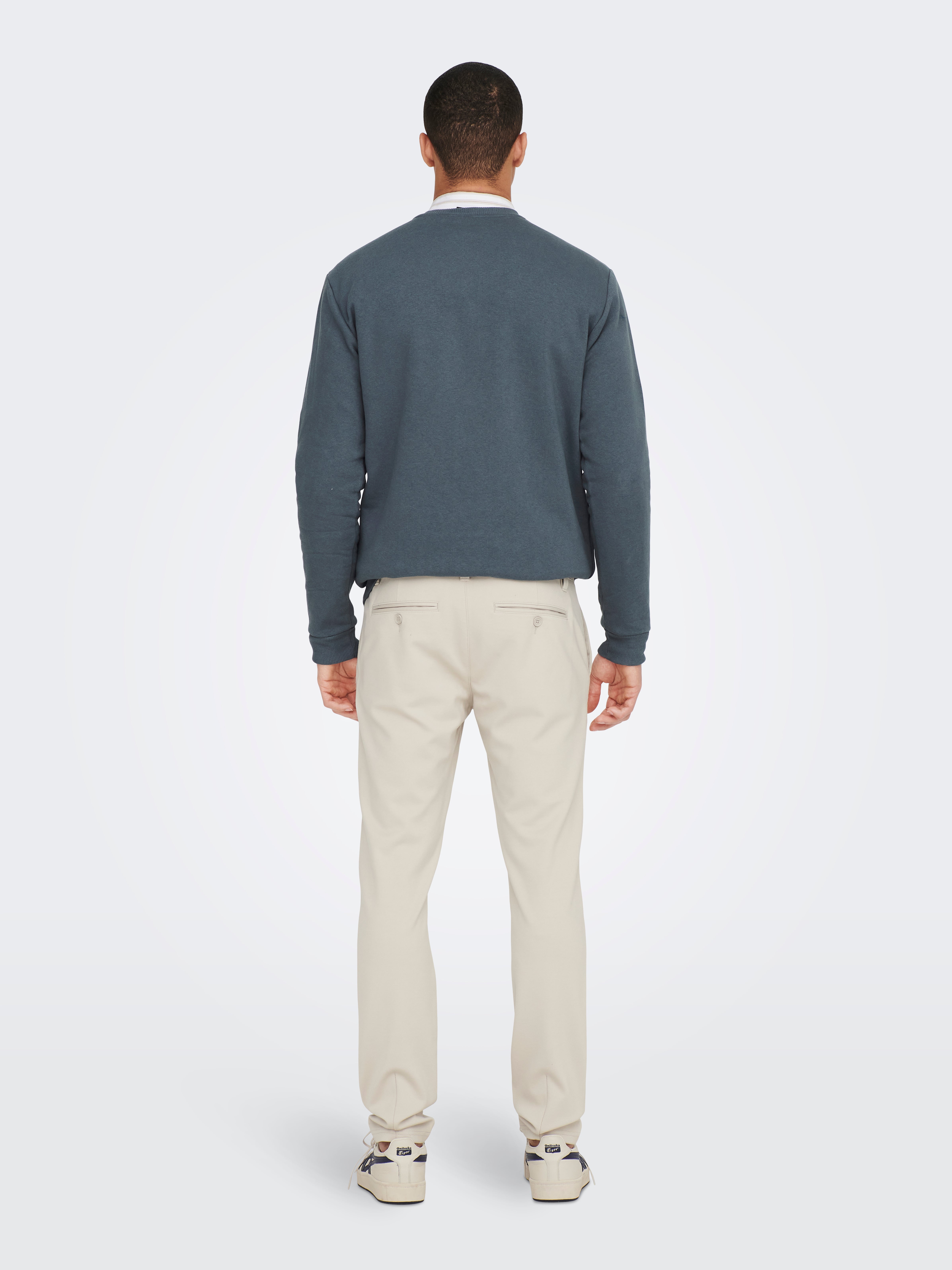 Only & Sons slim tapered fit pants in gray