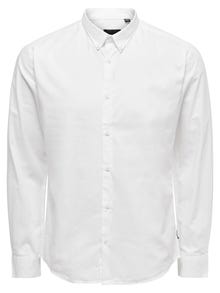 ONLY & SONS Chemises Slim Fit Col chemise -White - 22010862