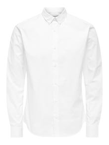 ONLY & SONS Kitsas lõige Särgikrae Särk -White - 22010862