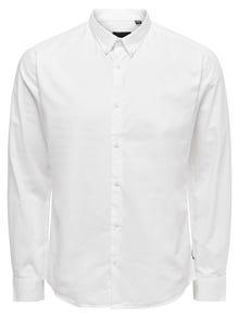 ONLY & SONS Slim Fit Skjortkrage Skjorta -White - 22010862