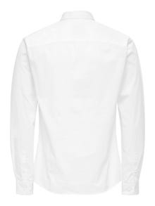 ONLY & SONS Kitsas lõige Särgikrae Särk -White - 22010862
