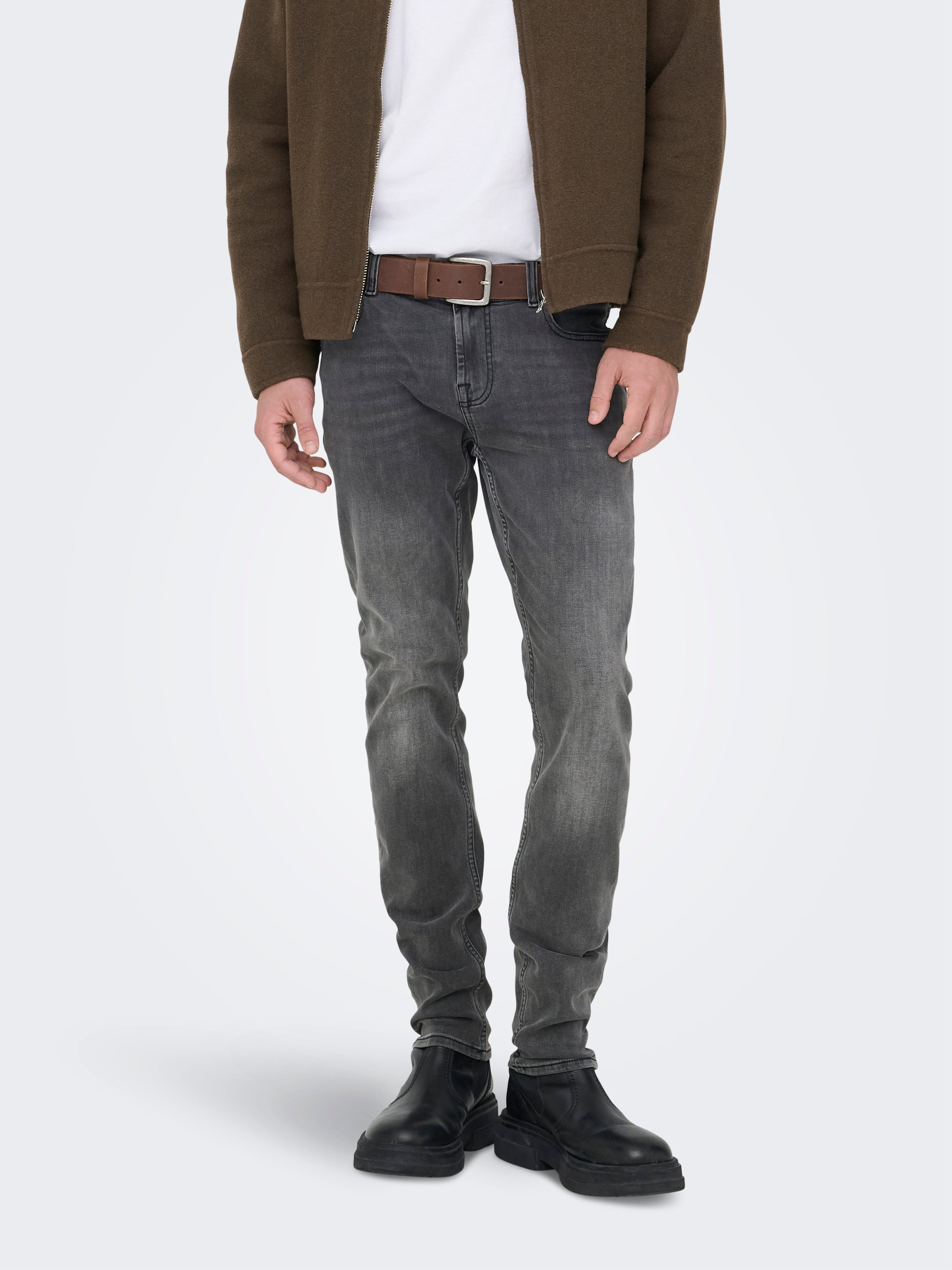 Only & Sons ONSWARP - Jeans Skinny Fit - black denim