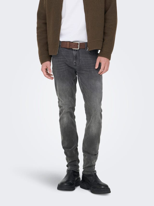 Only & Sons ONSWARP - Jeans Skinny Fit - black denim Only & Sons ONSWARP - Jeans Skinny Fit - black denim