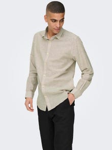 ONLY & SONS Slim fit Overhemd kraag Overhemd -Chinchilla - 22012321