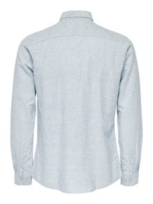 ONLY & SONS slim fit Linen shirt -Cashmere Blue - 22012321