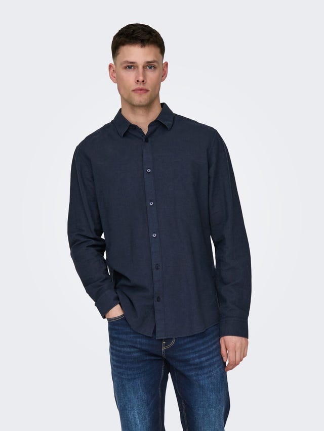 Jack & Jones SLIM - Overhemd - navy blazer/donkerblauw Jack & Jones SLIM - Overhemd - navy blazer/donkerblauw