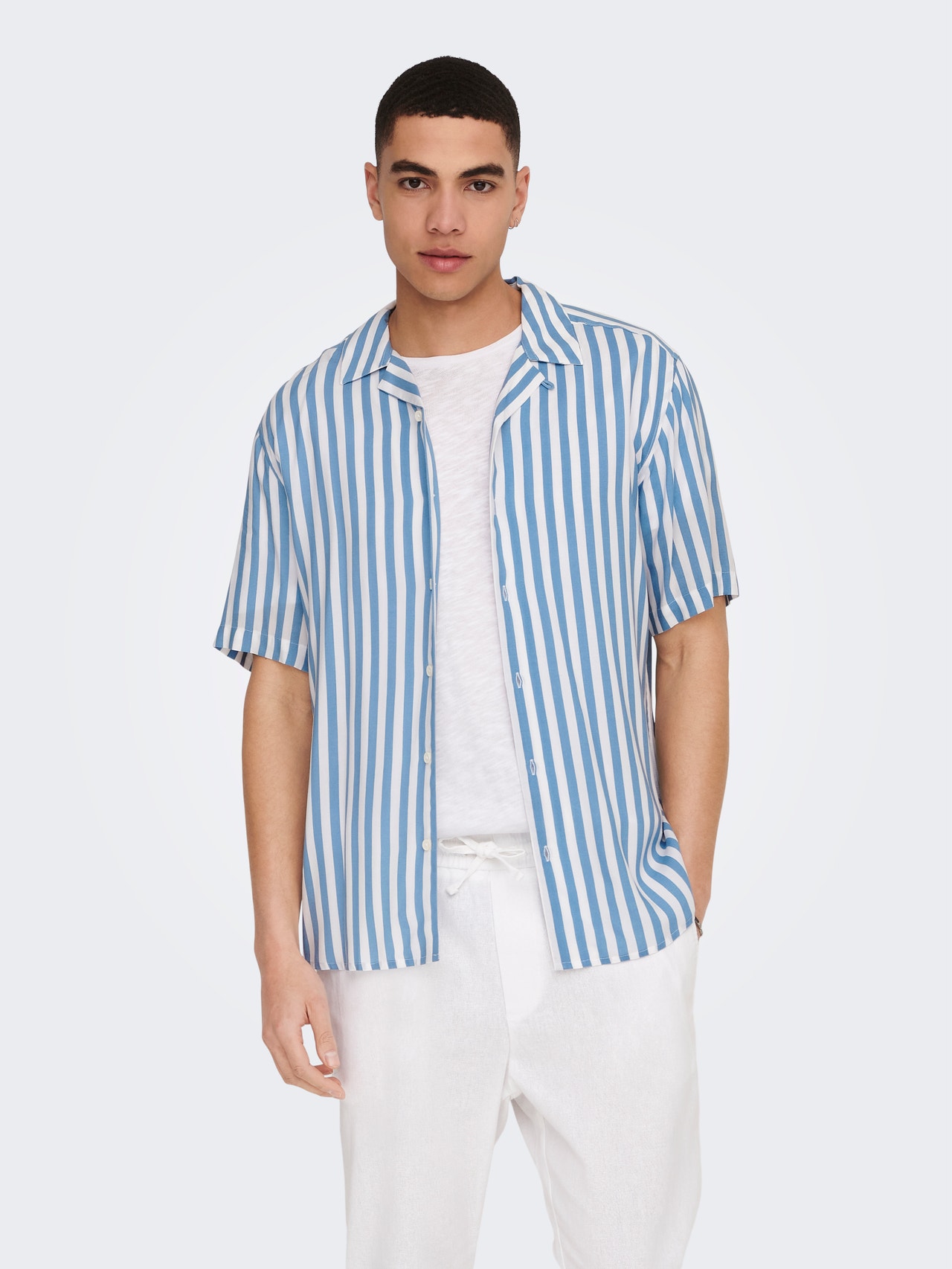 Only & Sons ONSWAYNE LIFE - Camicia - mountain spring/celeste Only & Sons ONSWAYNE LIFE - Camicia - mountain spring/celeste