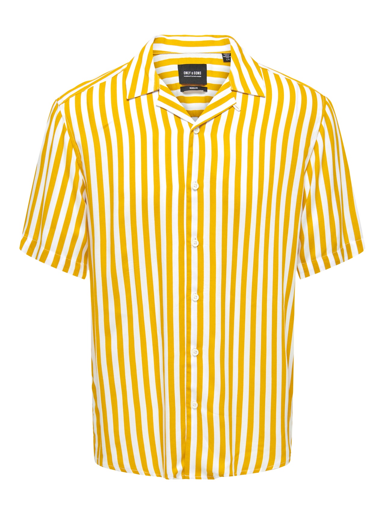 ONLY & SONS Short sleeved striped shirt -Mango Mojito - 22013267