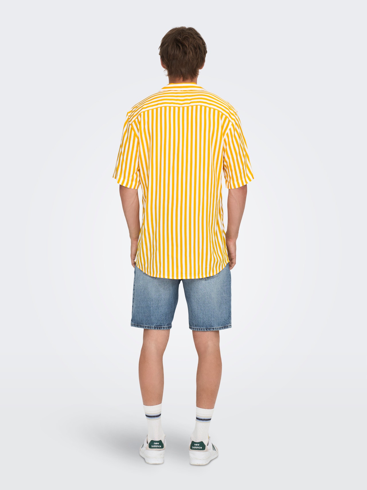 ONLY & SONS Regular Fit Resort-krage Skjorte -Mango Mojito - 22013267