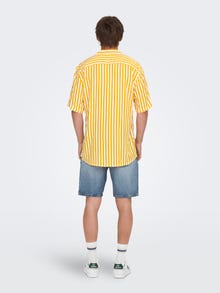 ONLY & SONS Short sleeved striped shirt -Mango Mojito - 22013267