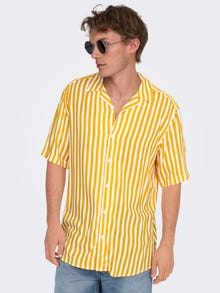 ONLY & SONS Short sleeved striped shirt -Mango Mojito - 22013267