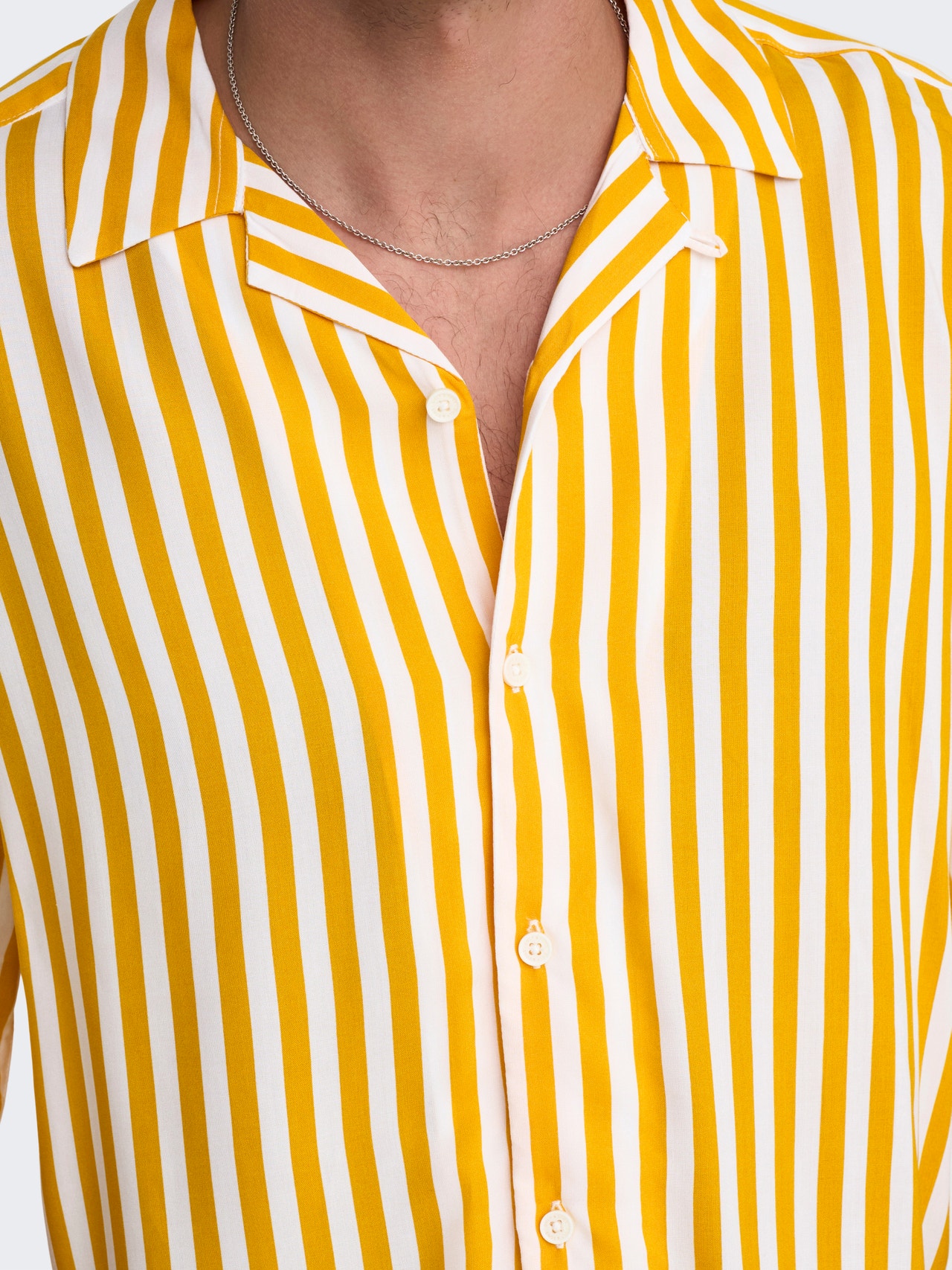 ONLY & SONS Short sleeved striped shirt -Mango Mojito - 22013267