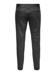 ONLY & SONS Classic striped trousers -Dark Grey Melange - 22013727