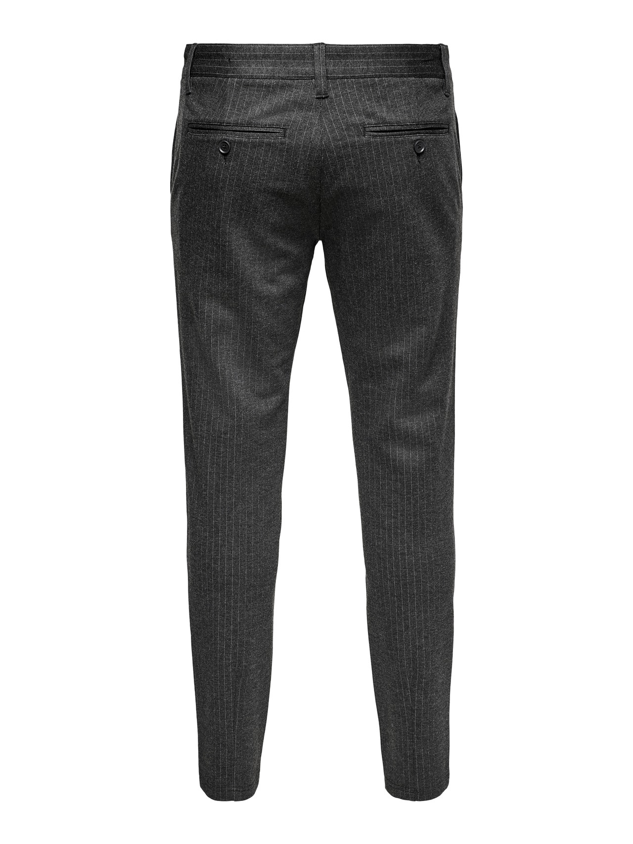 ONLY & SONS Classic striped trousers -Dark Grey Melange - 22013727