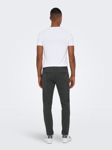 ONLY & SONS Klassiske stribede bukser -Dark Grey Melange - 22013727